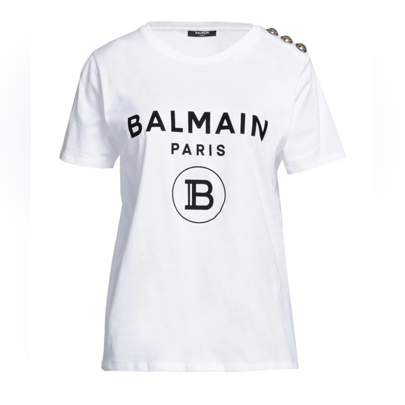 Balmain three-button logo-print T-shirt size Medium - Picture 3 of 6